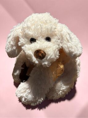 Ty Classic Rabble Dog Plush Beige Shaggy Long Hair Brown Nose Floppy 14”